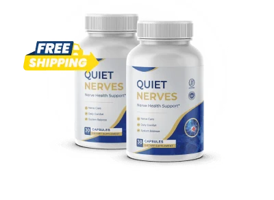 Quiet Nerves nerve health support supplement, two-bottle pack